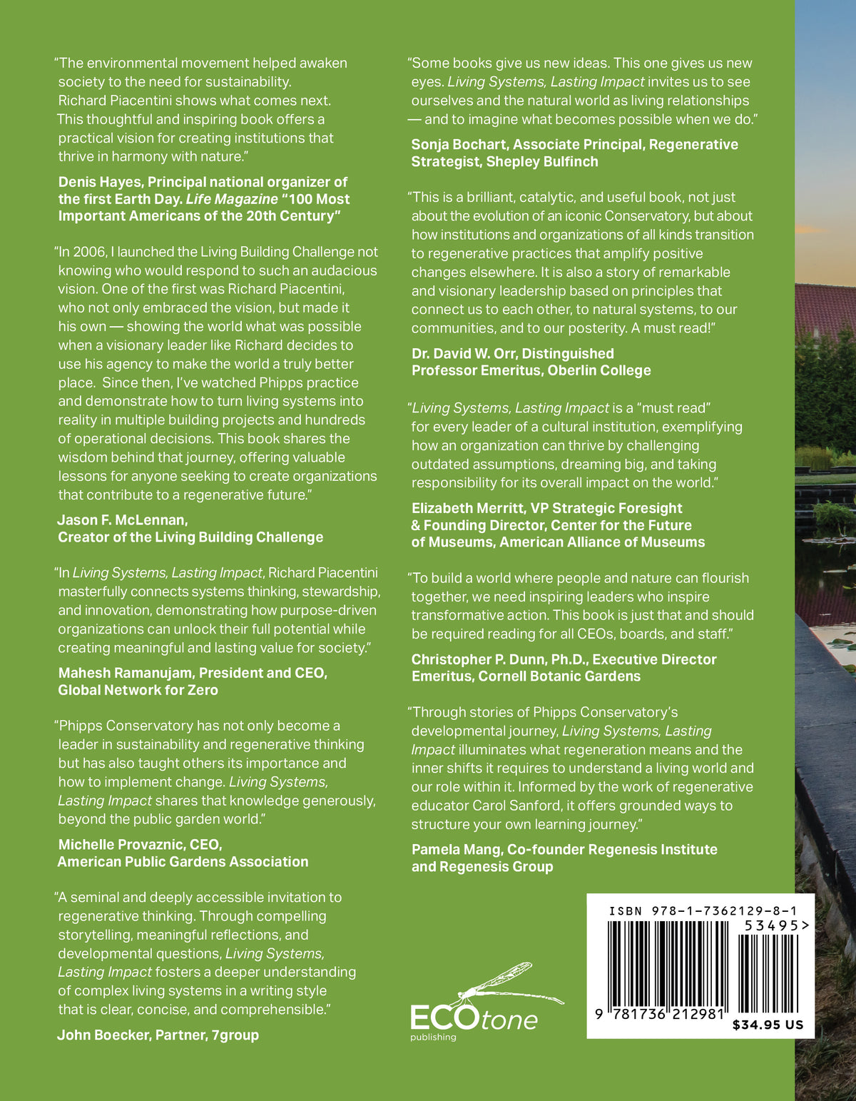 Living Systems, Lasting Impact: Lessons from an Old Glasshouse